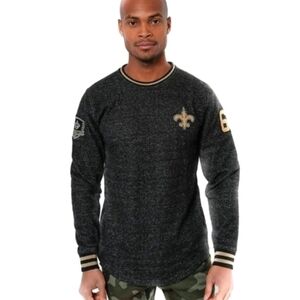 NWT New Orleans Saints Soft Fleece Crewneck Heathered Sweatshirt, Medium